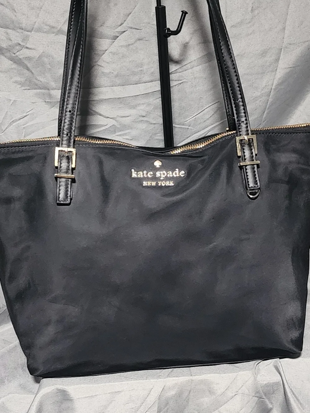 Kate Spade New York Watson Lane Maya Black Nylon Tote Bag Shoulderbag Purse